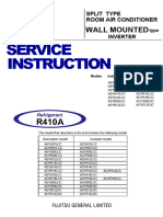 Fujitsu Klima Uredjaj Zidni Inverter Asya12lcc Aoyr12lcc Service Instruction