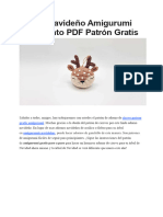 Ciervo Navideno Amigurumi Ornamento PDF Patron Gratis