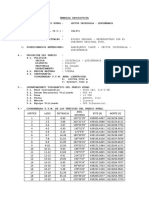 Memoria Descriptiva Inchupalla - Quecañamaya