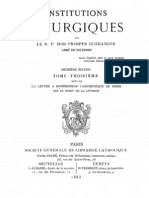 Institutions Liturgiques (Tome 3)