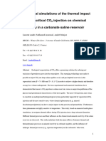 Numerical Simulations of The Thermal Impact of Supercritical CO2 Injection On Chemical Reactivity in A Carbonate Saline Reservoir - Andre - Azaroual