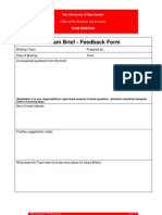 Example Briefing Feedback Template