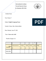 Year 7 Final Exam