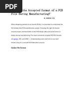 What Is The Accepted Format of A PCB File During Manufacturing