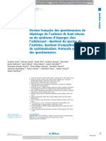 Version Francaise Des Questionnaires de