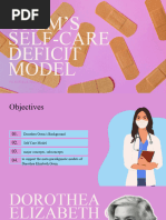 Dorothea Orem Self-Care Deficit Model