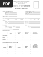 Application Form School of Government