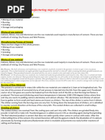 Manufacturing Steps of Cement