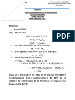 Solution - Examen - SN - Economie Monétaire - Financire II-1