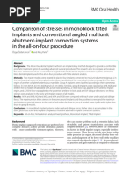 Comparison of Stresses in Monoblock Tilted Implant