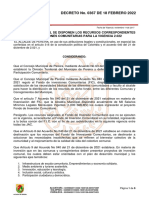 Decreto No. 0367 Del 18 de Febrero de 2022