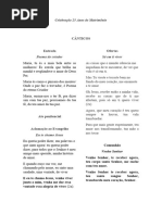 MODELO - Celebração 25 Anos de Matrimônio - Cânticos