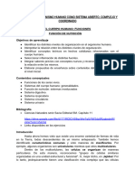 Funciones Del Cuerpo Humano Funcion de Nutricion