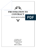 The Doctrine of Frustration Research Paper Final