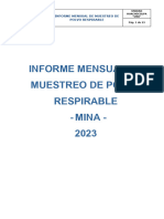 Informe Mensual de Muestreo de Polvo