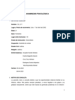 ANAMNESIS PSICOLÓGICA - Grupo 04