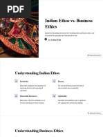 Indian Ethos Vs Business Ethics