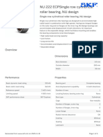 SKF NU 222 ECPSingle Row Cylindrical Roller Bearing, NU Design Specification