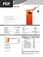 FAAC 620 Medium To Heavy Traffic Control Arm Barrier Operators Spec Sheet