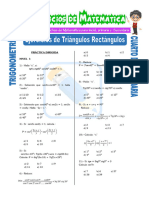 Ejercicios de Triángulos Rectángulos para Cuarto de Secundaria