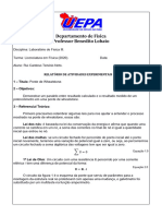 RELATORIO EXPERIMENTAL - 6 - Ponte de Wheatstone