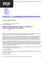Pruebas de Tiempo de Cierre y Apertura y Simultaneidad de Contactos