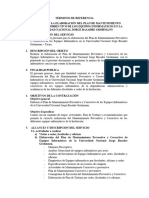 TDR Plan de Mantenimiento y Correctivo