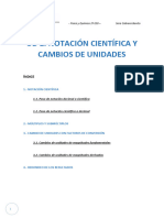 Ud 2. Notación Científica Y Cambios de Unidades: Índice