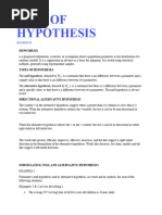 Hypothesis Handouts