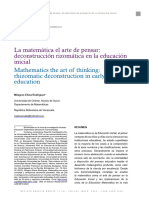 La Matemática El Arte de Pensar: Deconstrucción Rizomática en La Educación Inicial