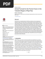 United Formula For The Friction Factor in The Turb