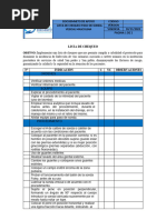 Lista de Chequeo Paso Sonda Vesical