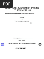 (##) Solar Water Purification by Using Thermal Method