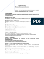 Thesis Structure-Hospital Management System