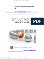 Strategic Management 2nd Edition Rothaermel Solutions Manual