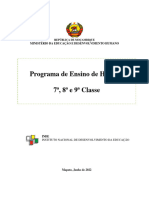 Programa de História7 Classe F