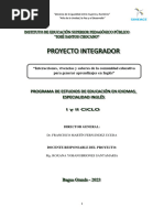 Proyecto Integrador - Idiomas Especialidad Ingles I - Ii 2023