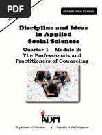 DIASS12 - Q1 - Mod3 - The Professionals and Practitiones of Counseling - v2