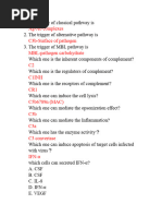 Immunology Questions