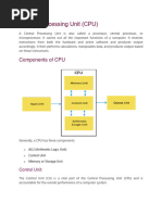 Central Processing Unit, Hardware and Software