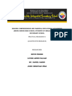 Reading Comprehension and Parental Educational Attainment Among Senior High School Students of Imelda Integrated Secondary School