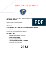 Los Beneficios en La Adopcion de Las Niif para Las Empresas Peruanas