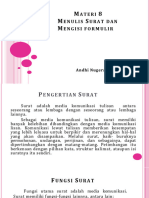 Materi 8. (Menulis Surat Dan Mengisi Formulir) Usm