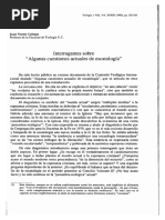 Interrogantes Sobre "Algunas Cuestiones Actuales de Escatología"