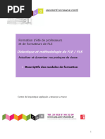 Didactique Et Methodologies Du Fle-Fls Ete 2016