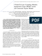 Comparison of Field-To-Line Coupling Models: Coupled Transmission Lines Model Versus Single-Cell Corrected Taylor Model