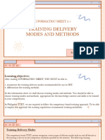 PTS LO2 - Training Design and Training Delivery Method