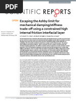 Escaping The Ashby Limit For Mechanical Damping - Stiffness Trade-Off Using A Constrained High Internal Friction Interfacial Layer