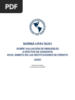 NU01 Norma UPAV Valuación Inmuebles Garantía Instituciones de Crédito