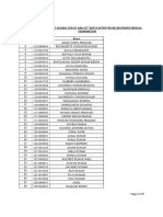 List of Candidates Found Eligble After Pre Recruitment Medical Exam